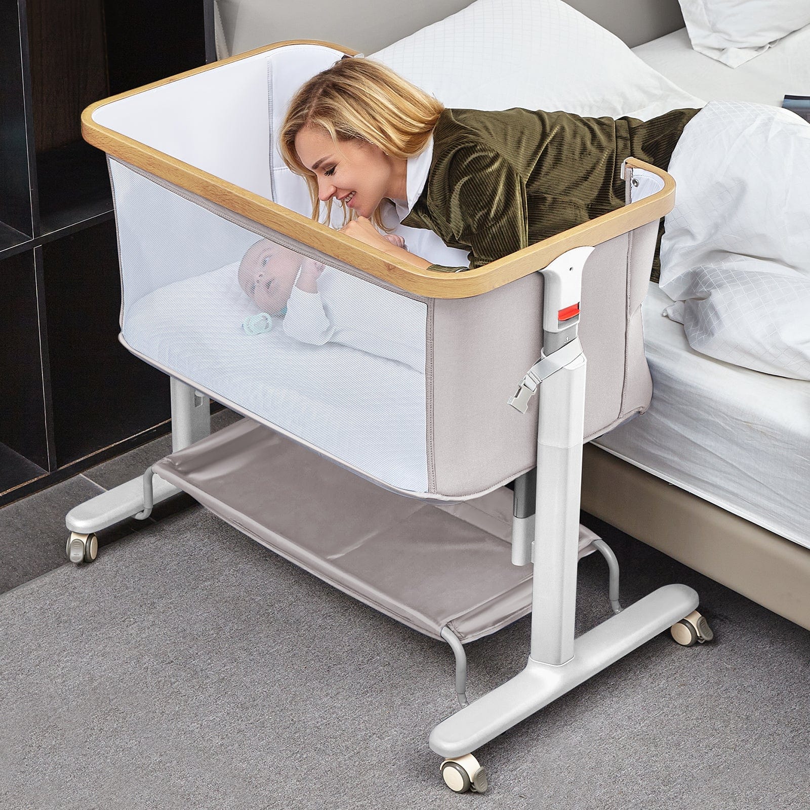 Baby Bassinet,RONBEI Bedside Sleeper Baby Bed Cribs,Baby Bed to Bed,  Newborn Baby Crib,Adjustable Portable Bed for Infant/Baby Boy/Baby Girl  (Bassinet): Buy Online at Best Price in Egypt - Souq is now